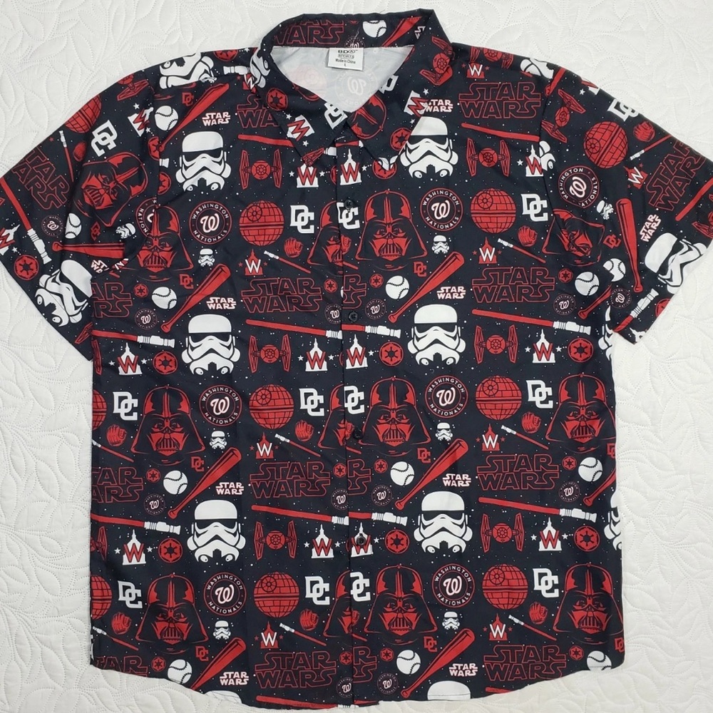 Washington Nationals Star Wars Dark Side Shirt SGA Size L MLB